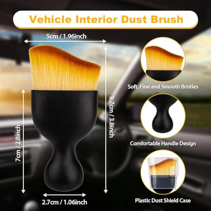 Car Detailing Brush Set, Soft Bristle Interior Cleaning Brushes for Car Dust Removal, Dashboard, Air Vent and Seat Crevice Cleaning (4Pcs Long Handle) - color: 4Pcs Long Handle