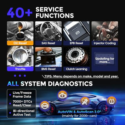 OTOFIX D1 Max2 OE Full System Diagnostics Scanner with 2-Years Free Update, 2026 New Bi-Directional Scan Tool for Car, 40+ Service Functions, Advanced ECU Coding, 10000+ Car Coverage, V.A.G Guided