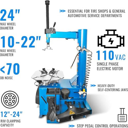 TCE Tire Changer Machine 2.0 HP 110V Tire Changer Wheel Changers Machine - size: Tire Changer Machine