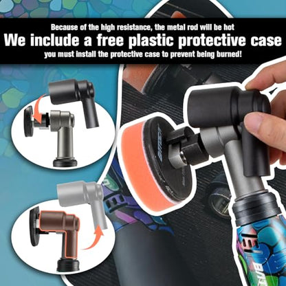 BATOCA S6 Mini Cordless Polisher for Car Detailing 2x2.0Ah Batteries, 0mm Rotary Buffer, 12mm Dual Action Polisher 1-3 Inch, 2 Different Speeds Heads Systems, 4.2k-21k or 1-5k RPM Graffiti Style - size: Graffiti Style with 2 batteries