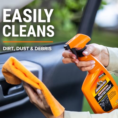 Armor All Streak-Free Original Protectant Spray, Car Interior Cleaner, 28oz | Car cleaning spray, dashboard cleaner for car interior safe on vinyl, rubber, plastic; apply with cloth, not for controls - size: 28 Fl Oz (Pack of 1)