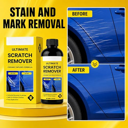 2Pcs Scratch Remover, 3.53 Fl Oz Plastic Polish Scratchs Removers, Professional Grade Car Scratch Repair Remover, All Paint Colors Polishing Kit, Quick Repair Scratches and Restore Shine