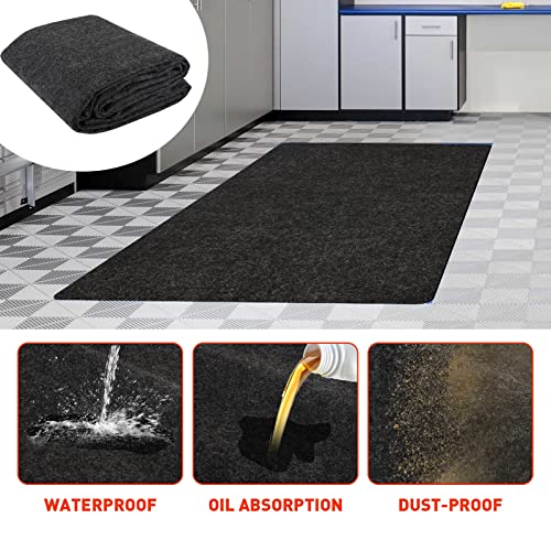Golf Cart Parking Mat 4.9 ft × 9.1 ft Garage Floor Mat Oil Absorbent Waterproof Rubber Backing Layer Floor Protective Pad from Spills, Drips, Splashes and Stains | Oil Absorbent, Waterproof Rubber Backing Layer, Protects from Spills, Drips, Splashes and S