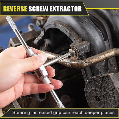 TOPEC Screw Extractor and Left Hand Drill Bit Set - 18 Piece Easy Out Bolt Extractor Kit for Removing Damaged Screws, Broken Bolts, Studs - size: 18 Piece