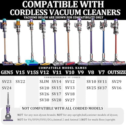 Attachment Kits for Dyson Vacuum Cleaner,Hose,Crevice Tool,Dryer Lint Vac Attachment for Dyson V15 V15s V11 V8 V9 V7 V10 V12 Detect Cyclone Absolute Cordless Handheld Vacuum Cleaner - size: All in One Cleaning Kit