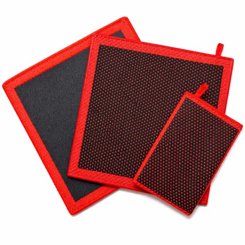 3-in-1 Clay Towel Kit for Car Detailing, 12" x 12" Clay Towels & Clay Mitt, Upgraded Rubber Polymer Coating, Synthetic Clay Bar Alternative, Remove Iron Dust, Bugs, Tree Sap & Contaminants