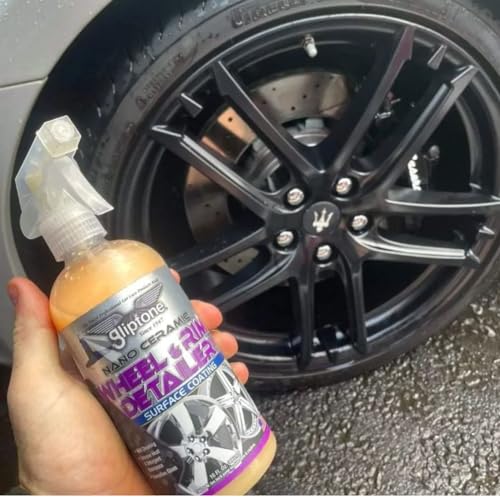 Gliptone Wheel & Rim Detailer, Nano Ceramic Surface Coating. Works on All Wheel and Rim Surfaces for Complete Protection, 16 Fl Oz