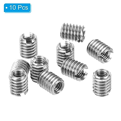 PATIKIL Thread Adapters Sleeve Reducing Nut, 10 Pcs M4*0.7 Male to M2.5 * 0.45 Female Repairing Insert Nut Screw Reducer Conversion Stainless Steel Fastener 5mm - size: M2.5xM4x5mm