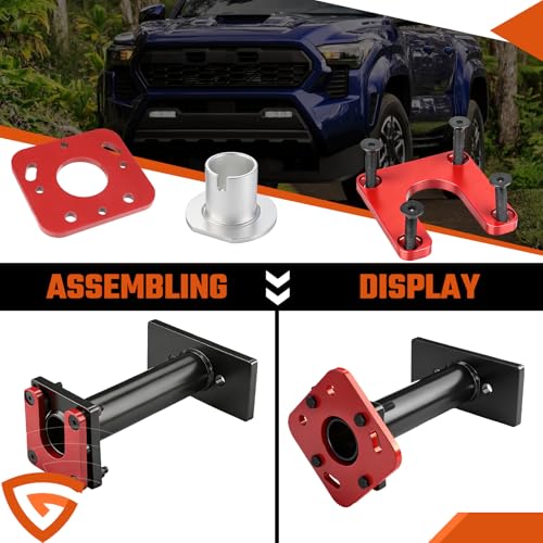 Rear Axle Bearing Puller & Installer Tool Kit with Tone Ring Remover and Adapter Plate, Compatible with Toyota Tacoma 1995–2004 T100 1995–1998 4Runner 1995–2020 Tundra 2000–2006 Hilux Pickup 2004–2012