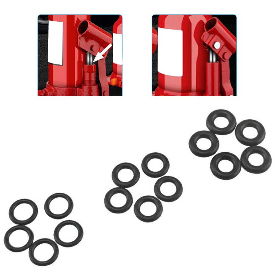 15 Pack Hydraulic Bottle Jack O Ring Kit Replacement Nitrile Rubber O Ring Seal Kit Non Leaking Oil Sealing Gasket for Automotive Muti-Directional Welded Bottle Jack Horizontal Bottle Jacks