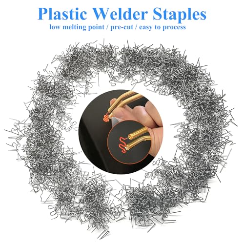 1000pcs Plastic Welder Staples,0.6mm Plastic Welding Staples,Wave Hot Staple Welding Supplies for Welder Gun to Fix Repair Car Bumpers,Cracks - color: 1000pcs 0.6mm Wave Staples