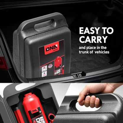 DNA Motoring 8 Ton Hydraulic Car Bottle Jack, Red, 16000 lbs Capacity | Automotive Welded Bottle Jack For Car SUV Pickup Truck, Auto Repair House Lift, with Manual handle & Carrying Storage Case - color: red, style: 8 ton