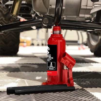 JACK BOSS Bottle Jack 6 Ton (13,200 LBs) Hydraulic Car Jack, Fit for Auto Truck Repair and House Lift, Red, AS90604B