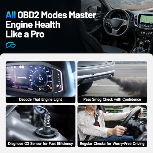 TOPDON AL500B OBD2 Scanner, Battery Tester, 2 in 1 Code Reader | Full OBDII Diagnosis, 12V Battery Tests & 12V/24V Cranking Tests, Charging Tests, Car Diagnostic Tool for All OBDII Cars
