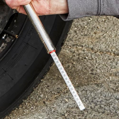 Milton S-986 Straight Foot Dual Head Tire Pressure Gauge with Dual Head Chuck, 10-160 PSI Heavy Duty Air Pressure Gauge for Semi Truck, Tractor Trailer, Dually, RV and Automotive Tires