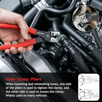 Electrical Disconnect Pliers,Hose Clamp Pliers,Electrical Connector Removal Tool,Terminal Removal Tool Kit,Vantora 5Pcs Automotive Tools for Car Wiring and Fuel Line