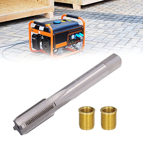 for Spark Plug Thread Hole Repair Tools Metal M12x1.25 Inserts M14x1.25 Tap 14mm Rethreaded Kit M12X1.25 for Spark Plug Thread Repair Kit Insert 12Mm Back Tap Tool