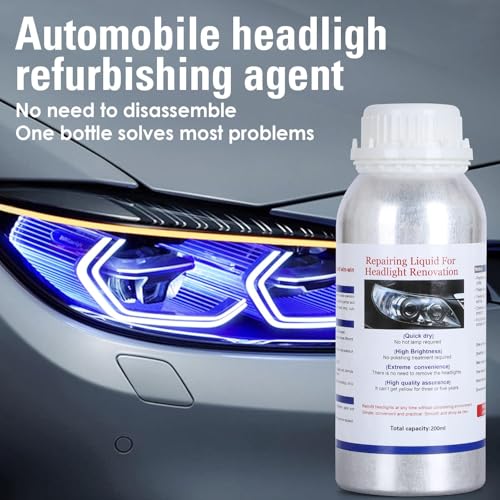 200ML Headlight Restoration Liquid,Automobile Headlight Lens Polish Repair Liquid, Car Headlight Scratch Restoring Fluid for Repair Headlight Yellowing, Haze, Scratches - size: 200ML