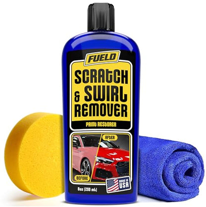Scratch Remover – Car Scratch Repair & Swirl Remover for Vehicles – Deep Scratch Repair Compound & Polishing Solution – Car Paint Repair Kit for Clear Coat & Paint Restoration – 8 oz with Towel