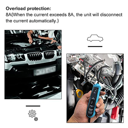 allsun Professional Automotive Circuit Tester,Short Circuit Finder with Buzzer Alarm & LED Light, 6-24V Power Detector Probe with Overload Protection, 5m Cable for Car DIY Repair - size: GMEM285