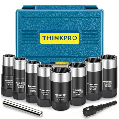 Locking Lug Nut Removal Tool,Heavy Duty Wheel Lock Removal Kit | 10 Pieces Lug Nut Extractor,Wheel Lock Removal Tool for Stripped, Rounded or Damaged Lug Nuts Removing