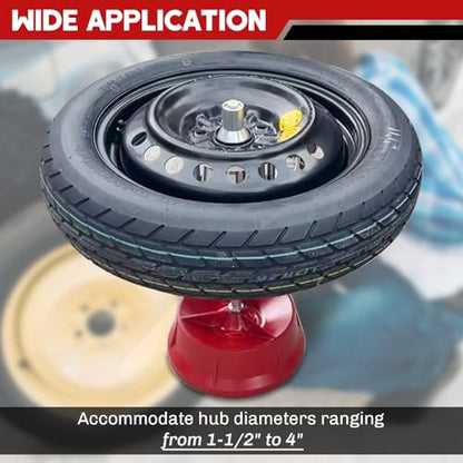 Portable Wheel Balancer with Heavy Duty Hubs | Tire Balancer Machine with Bubble Level, Tire Changer, Rim Balancing Machine, for Car and Light Truck