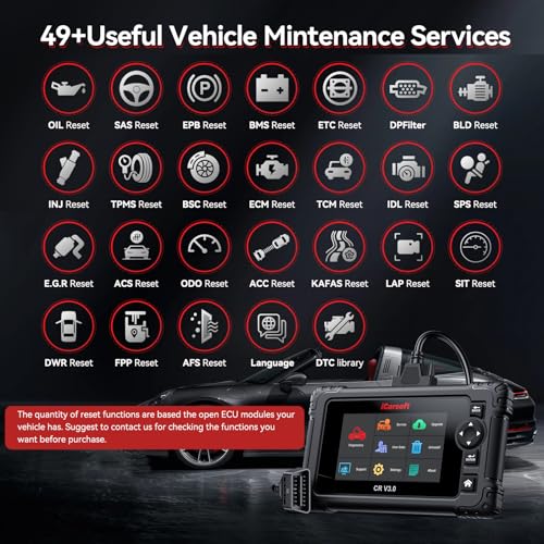 iCarsoft CR V3.0 (2026) Scan Tool Bidirectional OBD2 Scanner Diagnostic Tool for All Cars, 45 Reset,All System Diagnose, 4000+ Active Test, Battery Test-Customizable Diagnosis for 10 Car Brands - style: For All Cars