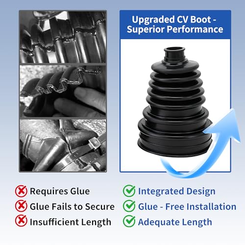 2PCS CV Axle Boot Repair Kit with Expander Tool and Clamps, Split CV Boot Repair Kit for 20-25mm Shafts to Protect Universal CV Joints, fits Select Joint for 2.41" 2.81" 3.43" Calibers