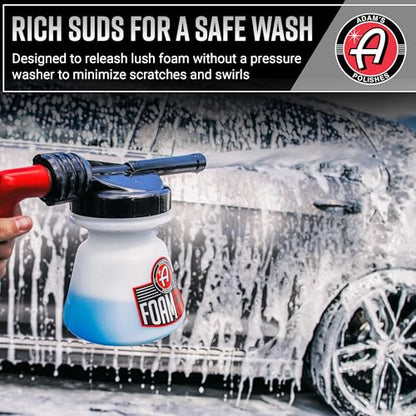 Adam's Foam Gun Car Wash Foam Sprayer - Connects to Garden Hose for Car Washing, No Pressure Washer Required, Use Snow Foam Blaster with Car Soap, Shampoo or Detergent - style: Standard Foam Gun