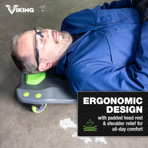 AFF Viking Mechanic's Creeper - Low Profile Ergonomic Design with Padded Headrest - Heavy Duty - style: 42" Mechanic