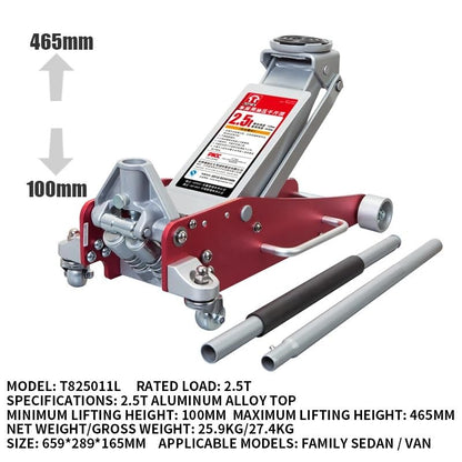 Scissor Jack Hydraulic Low Profile Aluminum and Steel Racing Floor Jack with Dual Piston Quick Lift Pump 1.5-3 Ton Capacity Lifting Jack (T825011L) - color: T825011l
