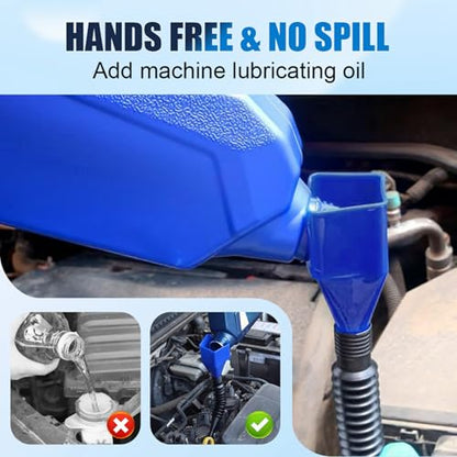 Oil Funnels for Automotive Use, 2025 Upgraded Universal Household Folding Buckle Funnel, Universal Wide Mouth Funnel, Easy to Carry Wide Mouth Flexible for Car Motorcycle (1 Pack) - color: 1 Pack