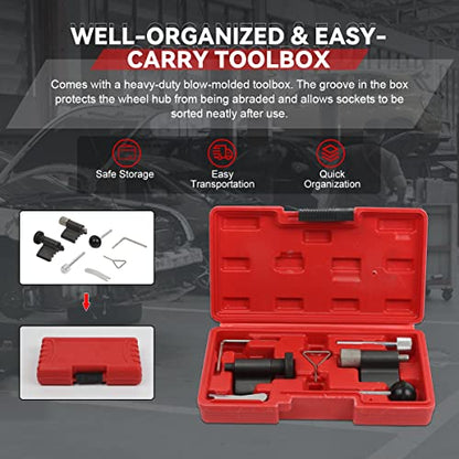 Engine Timing Tools Kit Diesel Engine Camshaft Alignment Tool Compatible for VW Audi SEAT Skoda 1.9L 2.0L TDI PD DOHC Engine High-Precision Crankshaft Locking Tool Timing Belt Tensioner Tool