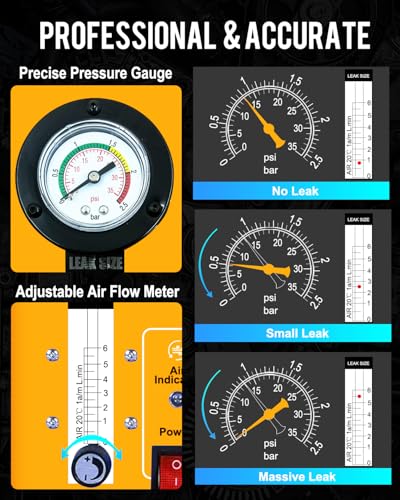 Smoke Machine Automotive with Built-in Air Compressor, Professional Smoke Leak Detector for Car, Diagnostic Leak Tester Tools for EVAP, Vacuum, Fuel and More Leak Testing