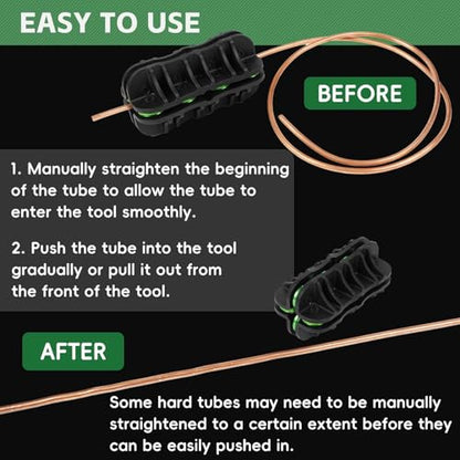 Handheld Tubing Straightener, 1/4 Inch O.D. Manual Tube Straightening Tool for Brake Line Fuel Line Copper/Aluminum/Steel Coils(1/4 Inch) - size: 1/4 Inch