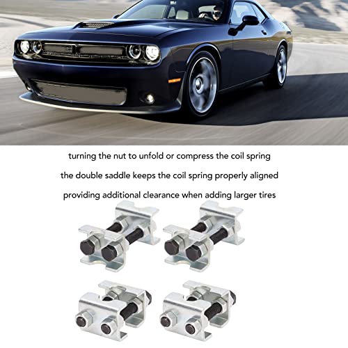 Coil Spring Compressor Tool, 4 Pack Mini 2-Way Adjustable | Carbon steel auto spacers, portable strut adjuster, vehicle kit, heavy-duty shock maintenance, garage essential pack
