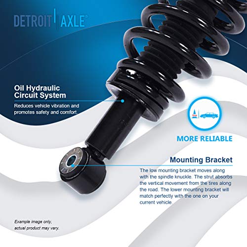 Detroit Axle - 2pc Rear Struts for 2003-2006 Ford Expedition Lincoln Navigator, 2 Complete Struts Shocks with Coil Spring Assembly 2003 2004 2005 2006 Replacement - size: 171370 x2/PAIR