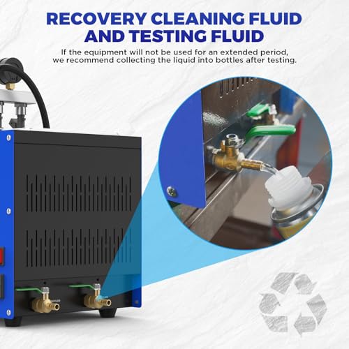MR CARTOOL V308 Injector Cleaner Machine 4-Cylinder, 110V Injector Cleaner Tester Machine Heated Ultrasonic Fuel System Injection Cleaning Kit for Gasoline Car Motorcycle - size: V308