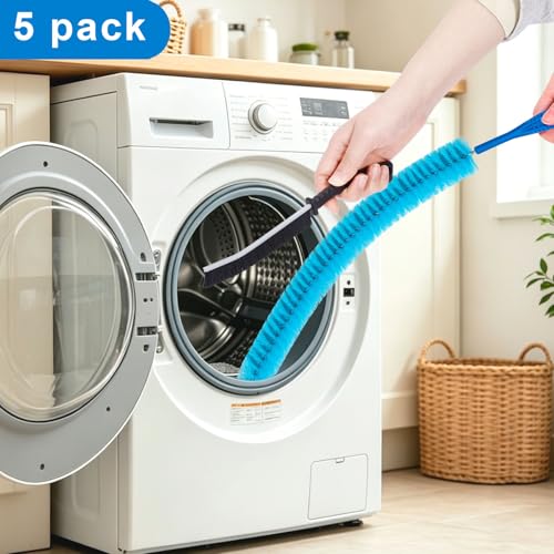 Dryer Vent Cleaner Kit with Flexible Vacuum Hose Attachments - Universal Lint Brush Tool Set for Clothes Dryer Cleaning, Shop Vac Accessories, Lint Trap Cleaner & Home Maintenance Essentials