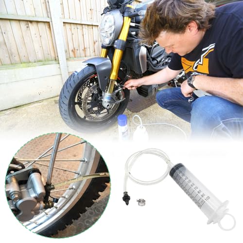 Brake Bleed Kit, Hydraulic Disc Clutch Bleeder Tool | for Motorcycle, Motorbike, Scooter and Quad Brake System Repair or Maintenance