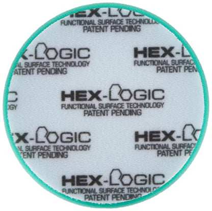 Chemical Guys, Hex-Logic Heavy Polishing Pad, Green, 6.5 in for 6 in Plates | Firm green polishing foam pad applies heavy polishes and light compounds, cutting swirls on dual-action polishers - size: 6.5 Inch Pad (1 Pack), style: Heavy Cutting