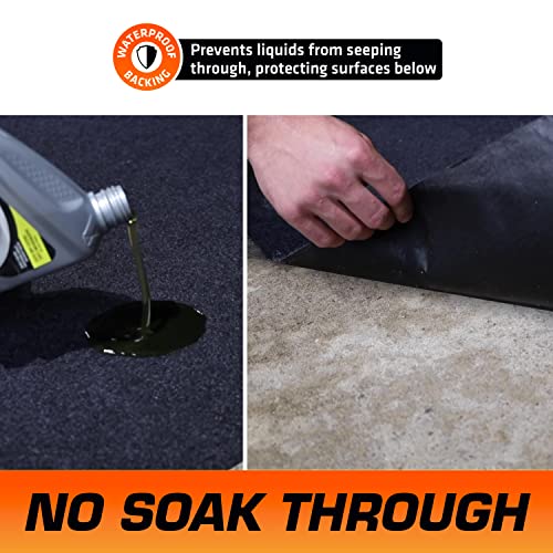 Armor All Premium Oil Spill Mat, Garage Floor Maintenance Mat (30" x 59") (6-Pack), Absorbent Oil Pad, Reusable, Washable, Durable, Waterproof Backing Contains Liquids, Protects Surface (USA Made)