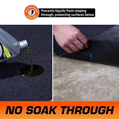 Armor All Premium Oil Spill Mat, Garage Floor Maintenance Mat (30" x 59"), Absorbent Oil Pad, Reusable, Washable, Durable, Waterproof Backing Contains Liquids, Protects Surface (USA Made) - size: 30" x 59"