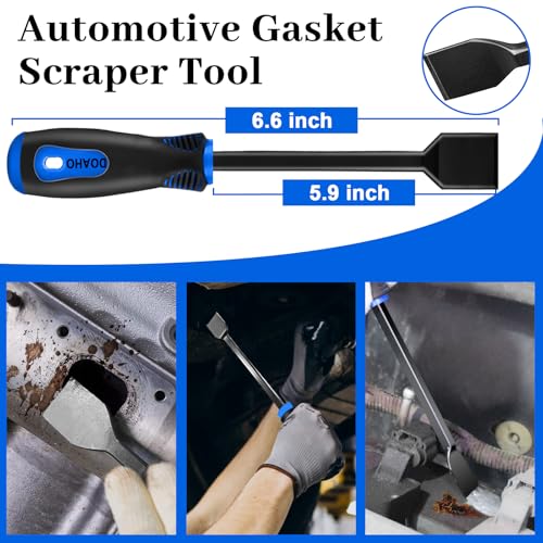 DOAHO 17Pcs Mechanic Hook and Pick Tool Set & Car Trim Removal Kit with Fastener Clip Pliers,Rivet Puller,Magnetic Pickup,Gasket Scraper,Non-Scratch Plastic Pry Tools for Automotive Repair-Blue - color: Blue-17 Pcs Auto Pick and Hook Set