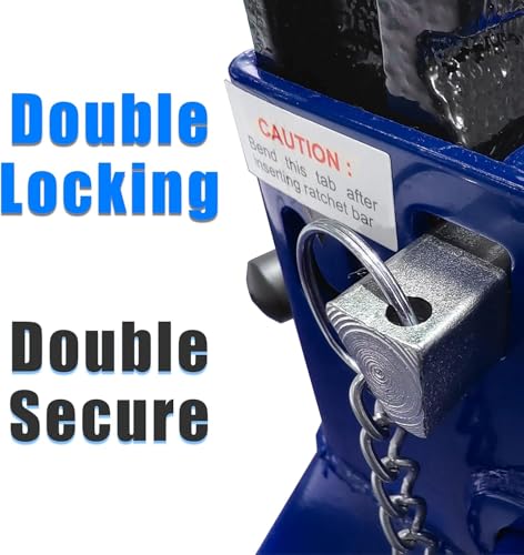 TCE Jack Stands 3 Ton with Double Locking, 11.2-16.7 inch Adjustable Height for Lifting UTV/ATV, Cars, 6000 lb Capacity, 1 Pair - style: 3 ton double locking