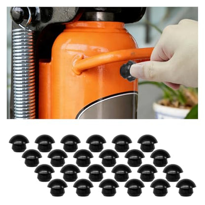 8mm Bottle Jack Floor Jack Oil Filler Plug, Rubber Horizontal Jacks Hydraulic Filler Bung for Sealing Oil Reservoir Ports, Flat-Head Hydraulic Top Pressure Rod Replacement Parts (24PCS) - size: 24PCS