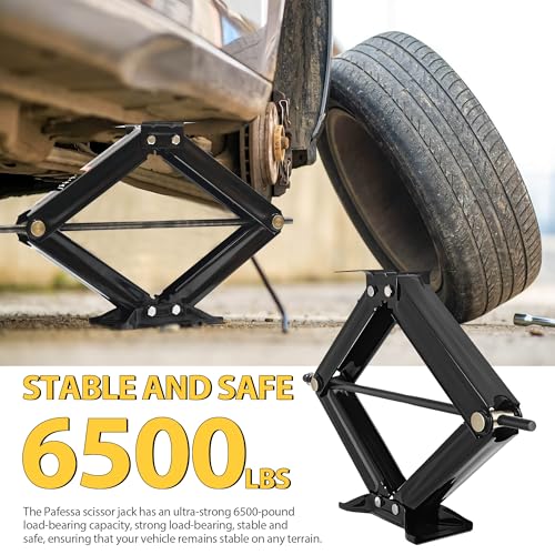 RV Scissor Jack Stabilizer 6500lb Heavy Duty 24" RV Trailer Stabilizer Leveling Scissor Jack for RV Camper with Crank Handle - 2Pack - size: 24’‘ 2pc