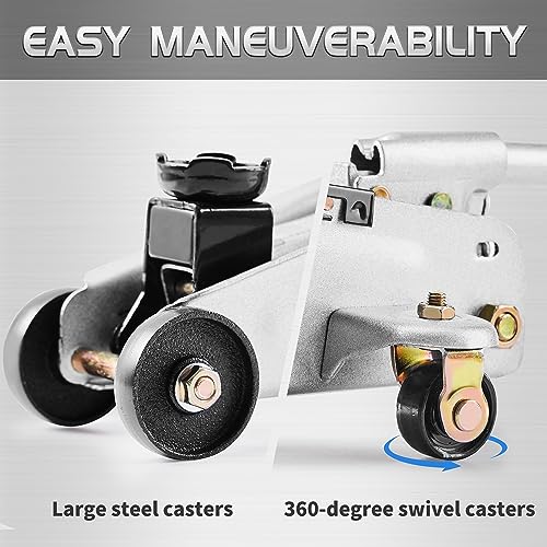 TONDA Floor Jack, Hydraulic Portable Car Lift Jack, 1.5 Ton (3,000 lb) Capacity for Sedan and Coupe (Silver) - color: 1.5T Silver