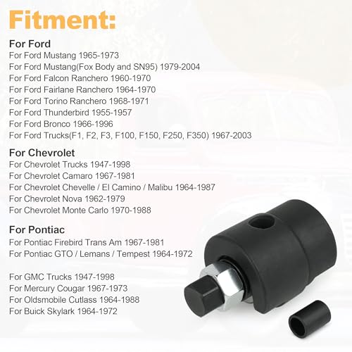 Power Steering Pump Pulley Puller Remover Installer Tool for Ford Chevy | Fits 1-1/8", 1-1/4", 1-5/16", 1-3/8" Press-Fit Hubs 4681