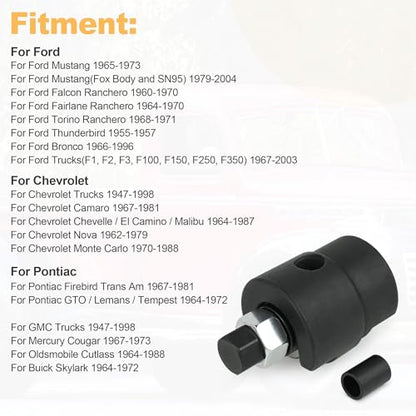 Power Steering Pump Pulley Puller Remover Installer Tool for Ford Chevy | Fits 1-1/8", 1-1/4", 1-5/16", 1-3/8" Press-Fit Hubs 4681